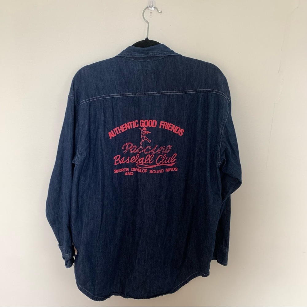 Graphic Denim Button Up Shirt
